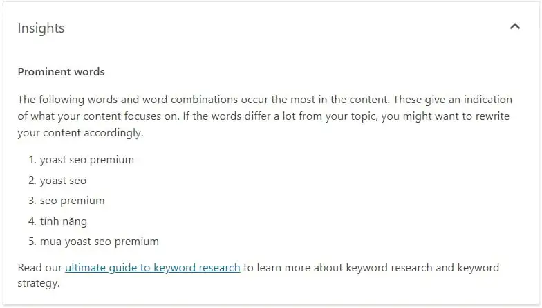 content insights feature of yoast seo premium
