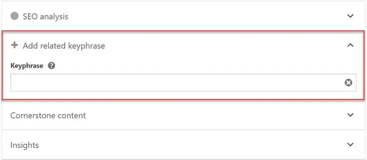 add related keyphrase feature of yoast seo premium
