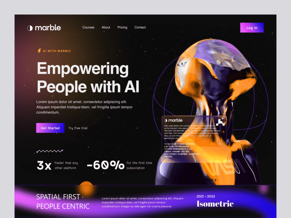 Artificial intelligence (AI) and premium website design